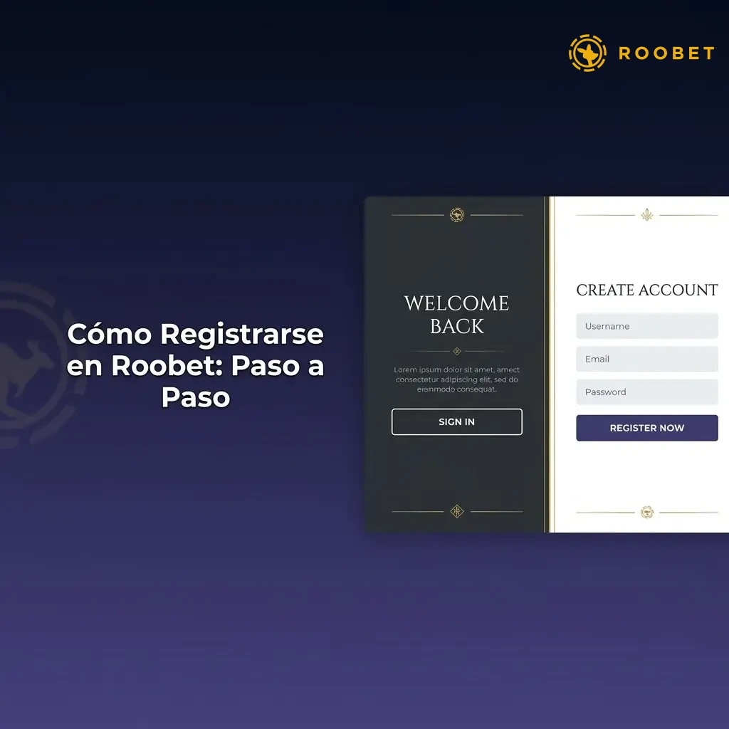 Guía paso a paso para registrarse en Roobet, crear cuenta y acceder al bono de bienvenida y casino.