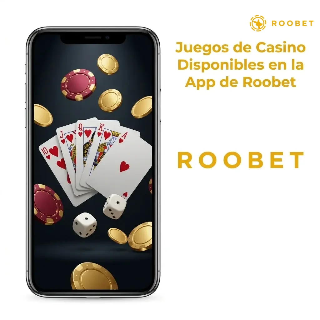 Juegos de casino en la app de Roobet: slots, ruleta en vivo, blackjack, crash games y exclusivos como Mines y Plinko.