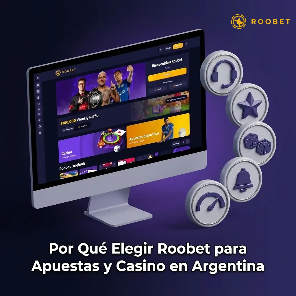 Roobet casino y apuestas deportivas en Argentina: plataforma segura con licencia, pagos locales y reembolso diario.