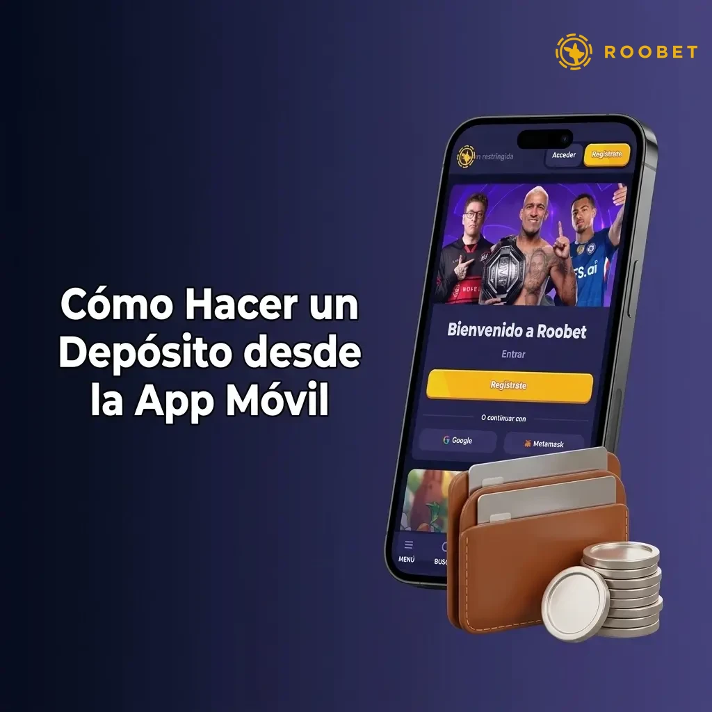 Guía para hacer un depósito en Roobet desde la app móvil con AstroPay, Skrill o cripto.