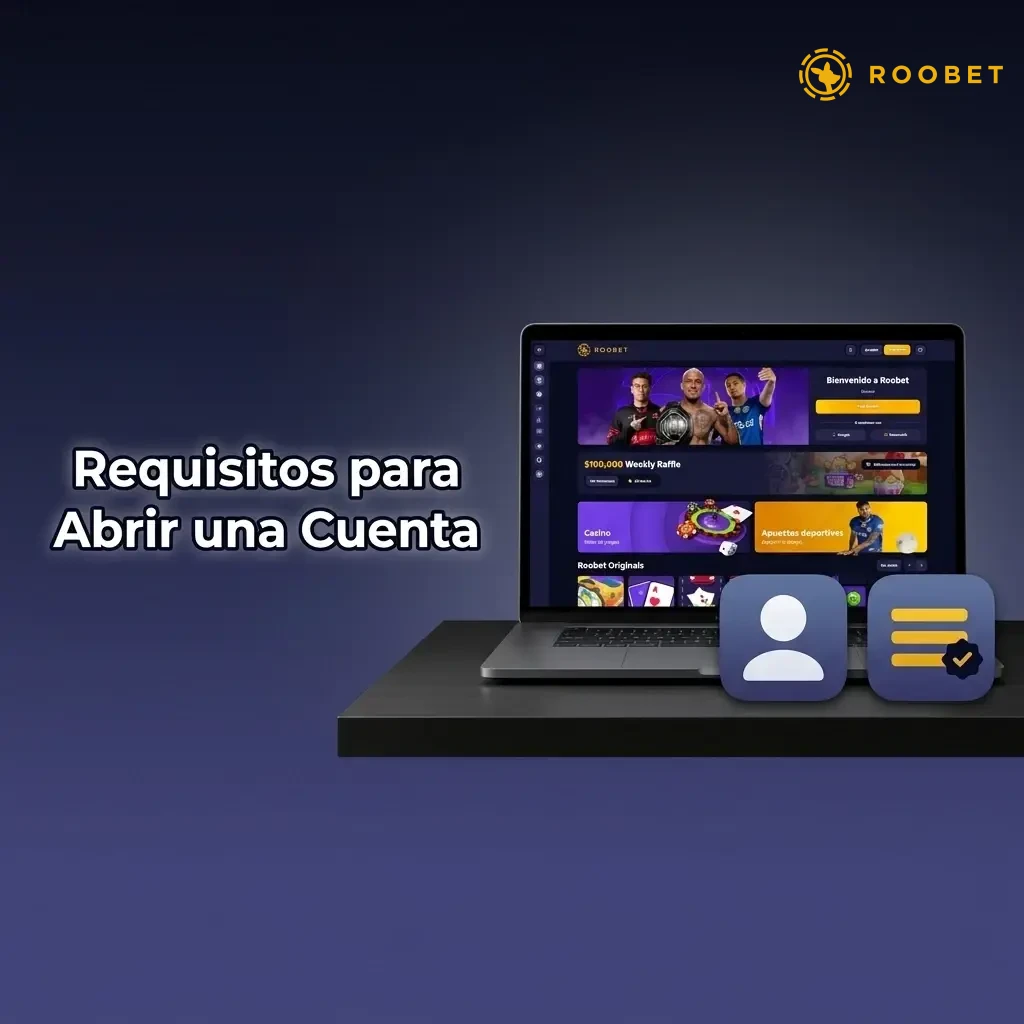 Requisitos para abrir una cuenta en Roobet: edad mínima, datos verídicos y verificación de identidad obligatoria.