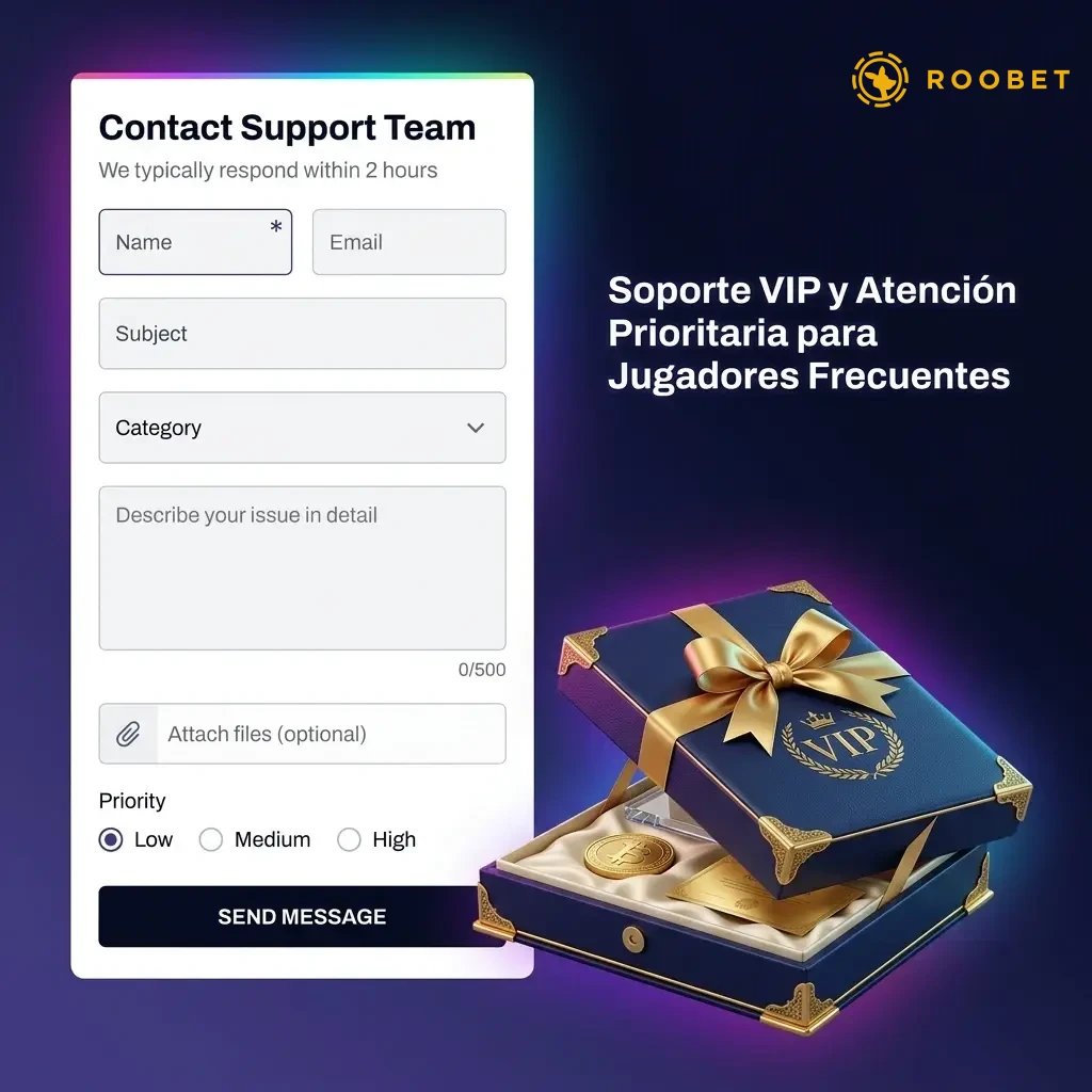 Soporte VIP en Roobet: atención prioritaria, gestor dedicado y respuestas rápidas para jugadores frecuentes.