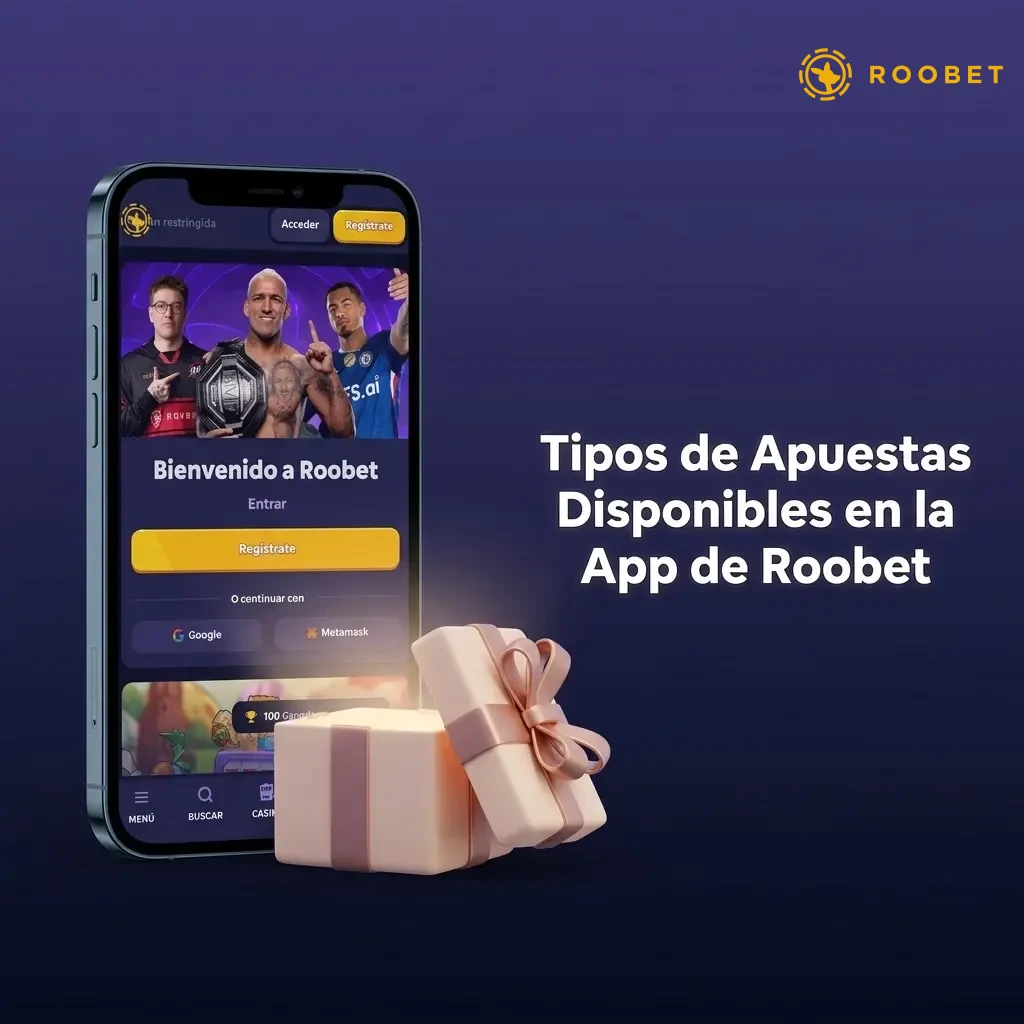 Tipos de apuestas en la app de Roobet: simple, combinada, hándicap, en vivo y al sistema explicados.